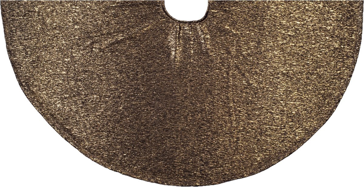 Anna Collection kerstboomrok - Goud - Glans - Rond - Diameter: 120 cm