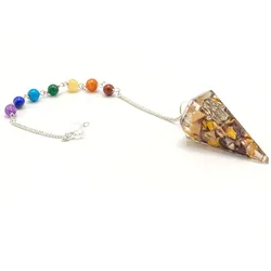 Orgonite Power Chakra Pendulum - Hamsa