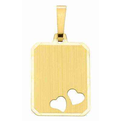 Kettenanhänger ADELIA´S "Gravurplatte 333 Gold ( 8K )", gold, Schmuckanhänger, Damen, Gold, Kettenanhänger, Goldanhänger