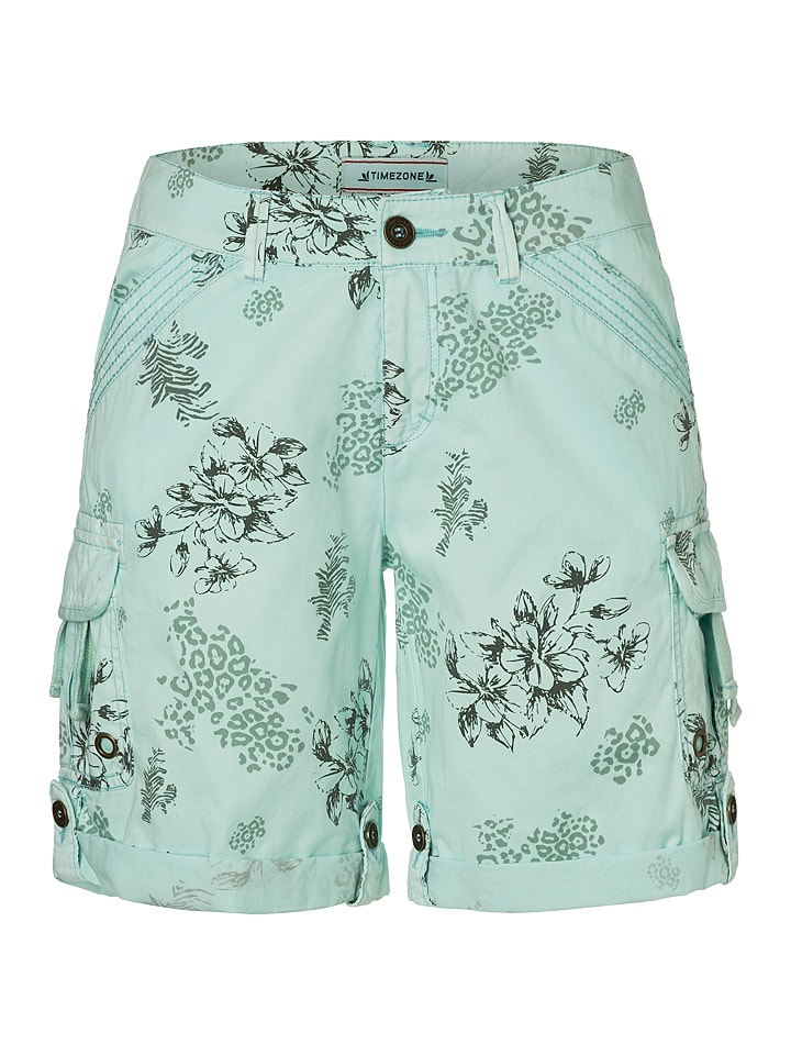 Timezone Cargoshorts "Katinka" in Türkis - W29