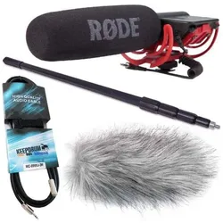 RØDE Videomic mit Tonangel 3m mit Windschutz und Kabel, Mikrofon