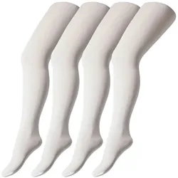 4er Pack camano Fine Strumpfhosen 40 DEN Kinder 0000 - white 146/164