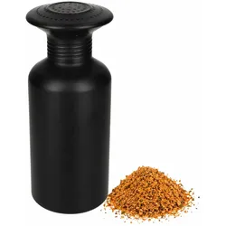 Pommes-Salzstreuer Aluminium Ø7,8cm H19,5cm matt schwarz Gewürzstreuer Kräuter
