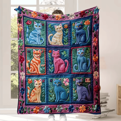 Inspire Curations Vintage Patchwork Dinosaur Flannel Throw Blanket 5 70x100cm