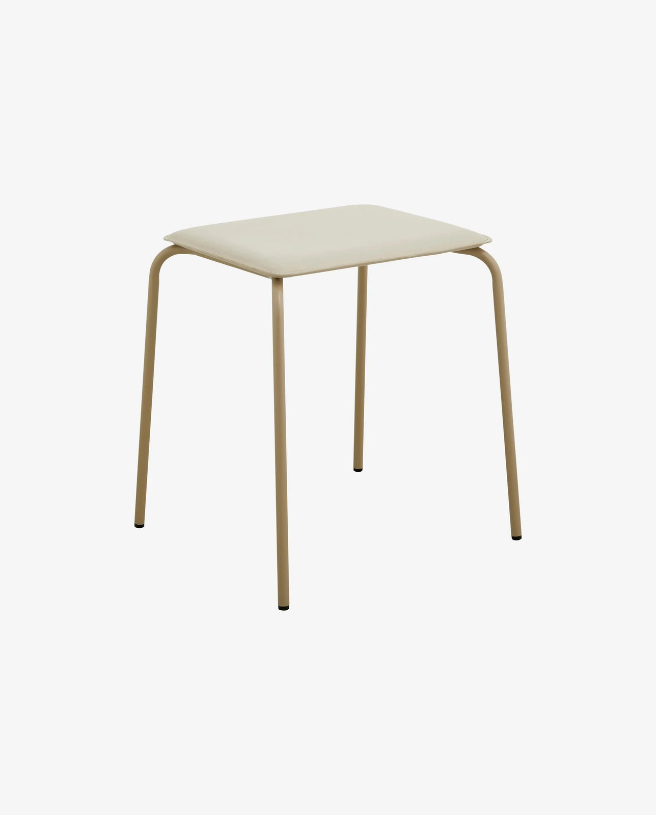 Nordal Esa kruk beige met faux leer en metalen frame