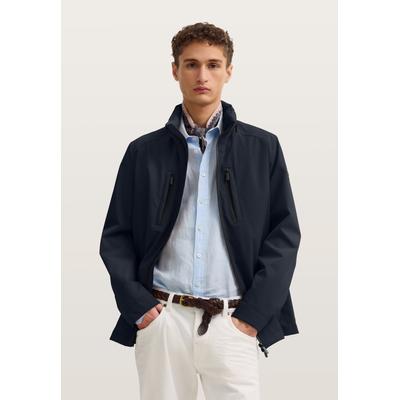 Regenjacke BUGATTI "Regular Fit", Herren, Gr. 56, schwarz (390, marine), 100% Polyester, unifarben, regular fit, Jacken Regenjacke, wasserdicht winddicht atmungsaktiv RainSeries