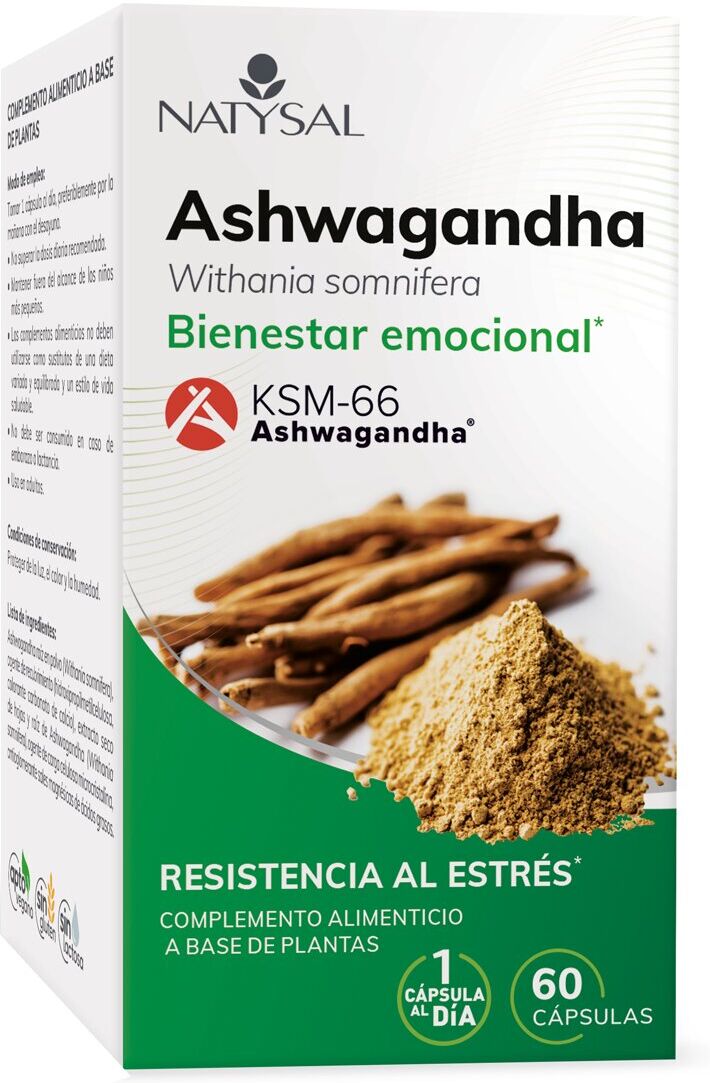Natysal 60 Cápsulas Complemento alimenticio Ashwagandha .