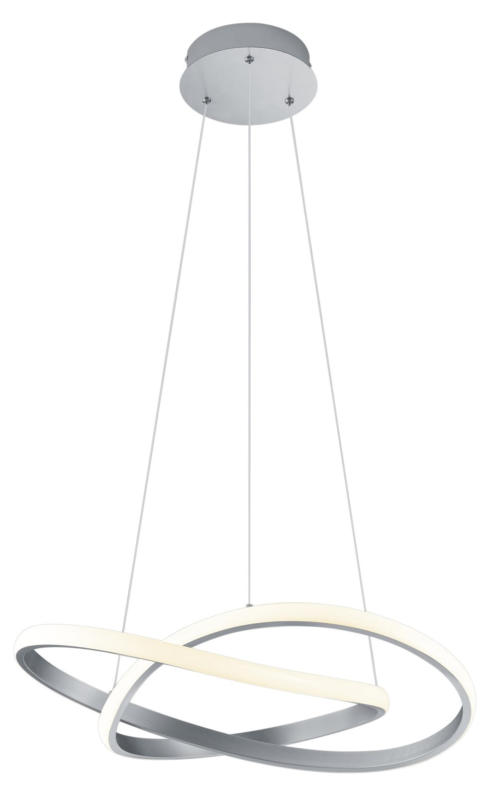 Reality Leuchten LED hanglamp Course zilver, Ø 60 cm
