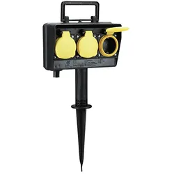 BACHMANN Gartensteckdose 3f. mit Erdspieß 394.175