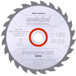 Metabo Sägeblatt precision cut wood - professional WZ 20° - 628031000