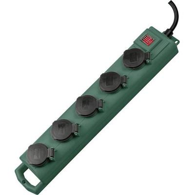 Brennenstuhl 1159910215 Outdoor Steckdosenleiste mit Schalter 5fach Grün Schutzkontakt 1St.