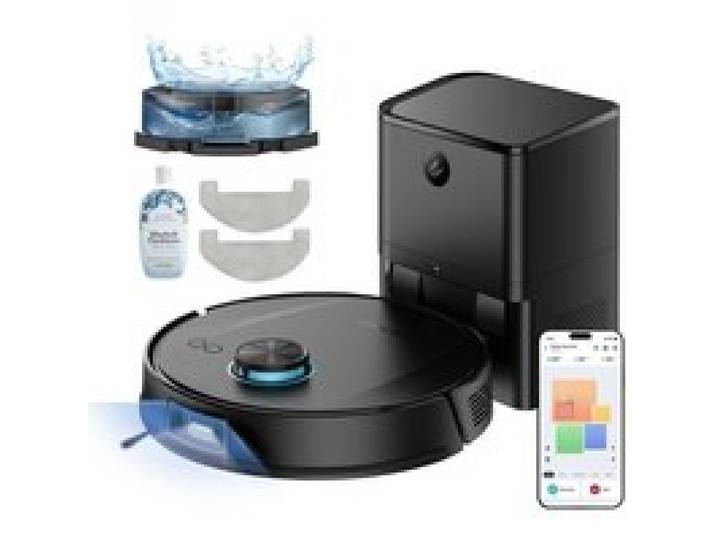 Aspirateur Robot Laveur -Ultenic- Station Auto-Vidage - T20 Pro- -200min - 12000Pa - Navigation LDS - Noir