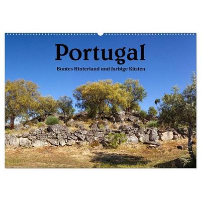 Portugal Buntes Hinterland und farbige Küsten (Wandkalender 2027 DIN A2 quer), CALVENDO Monatskalender