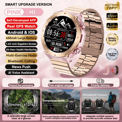 Inspire Picks 2025 Xiaomi GPS Fitness Smartwatch Waterproof Bluetooth Call Watch With Long Battery gold Steel B 2a gps Sports Watch