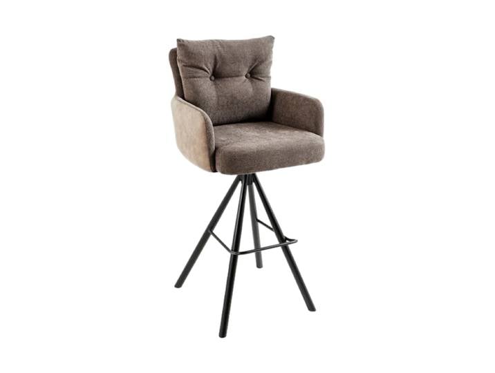 360° drehbarer Design Barstuhl „Big Leon“ Samt Taupe Invicta Interiors