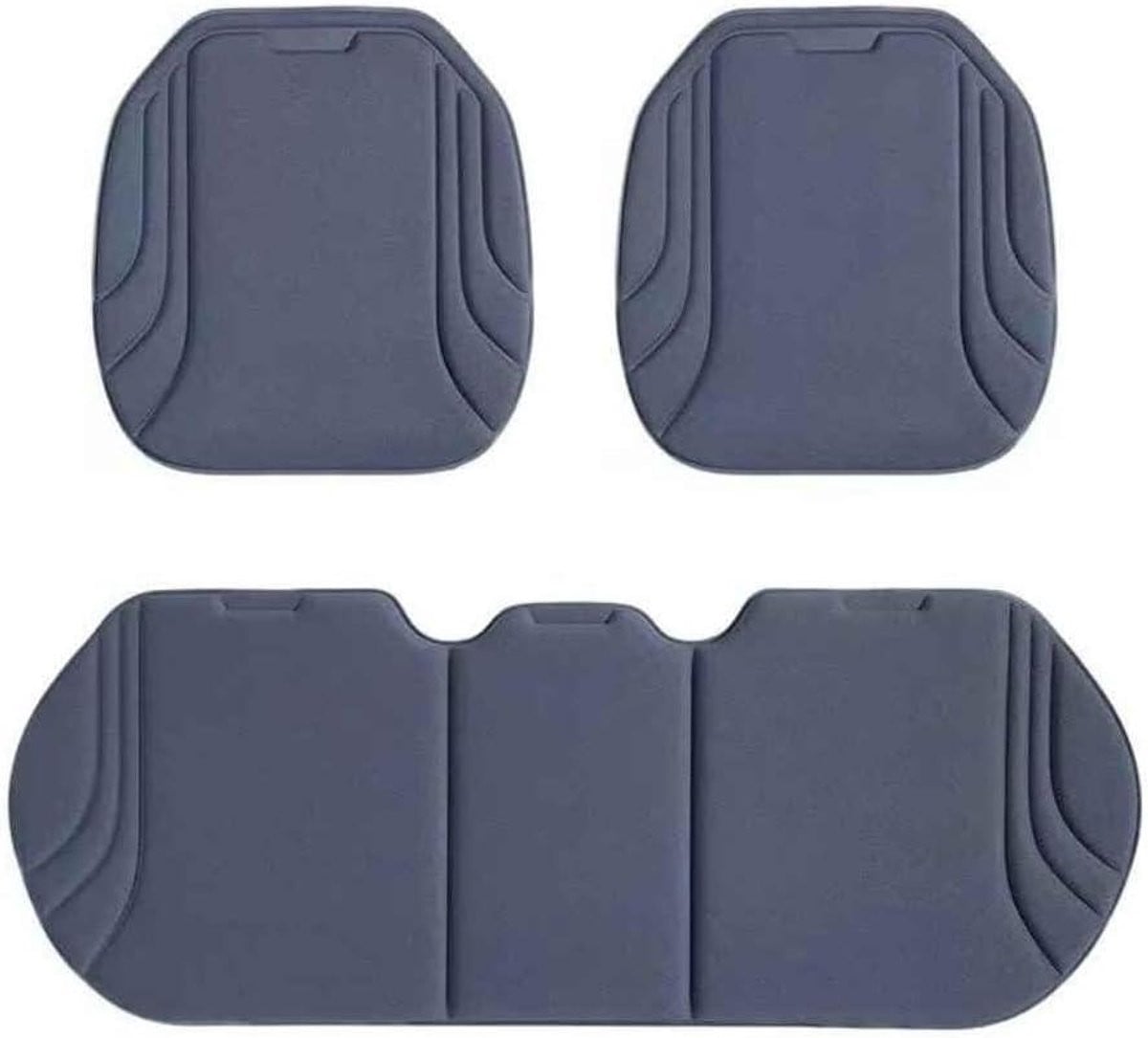 Autostoelkussen Set Blauw - Comfortabele en Ademende Stoelbeschermers voor Voor- en Achterbank