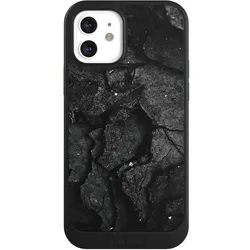 Nivocase Hülle für Apple iPhone 12 Handyhülle NIVOcore Case Schwarz Beton Stein schwarz (Apple iPhone 12), Smartphone Hülle, Schwarz