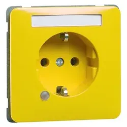 Peha - Steckdose SCHUKO, gelb Beschriftungsfeld, LED