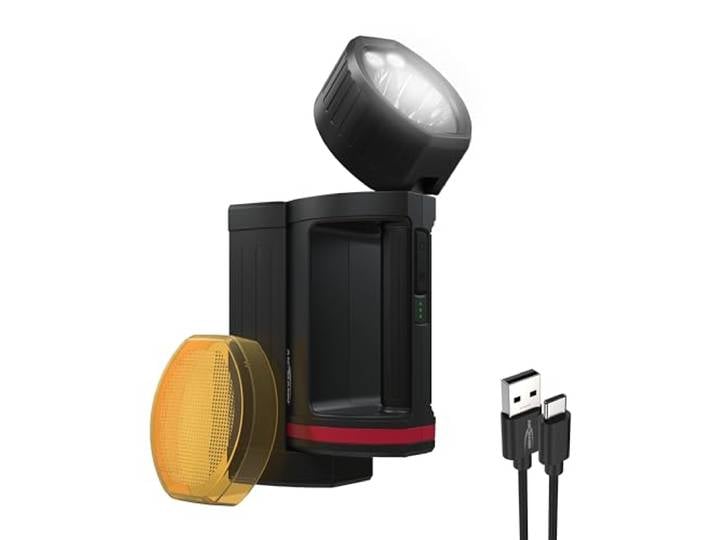 ANSMANN Baladeuse LED rechargeable HS20R Pro (1 pce) – Lampe torche ultra puissante avec accumulateur de 10 400 mAh – Lampe baladeuse 1700 lm pour une portée de 470 m