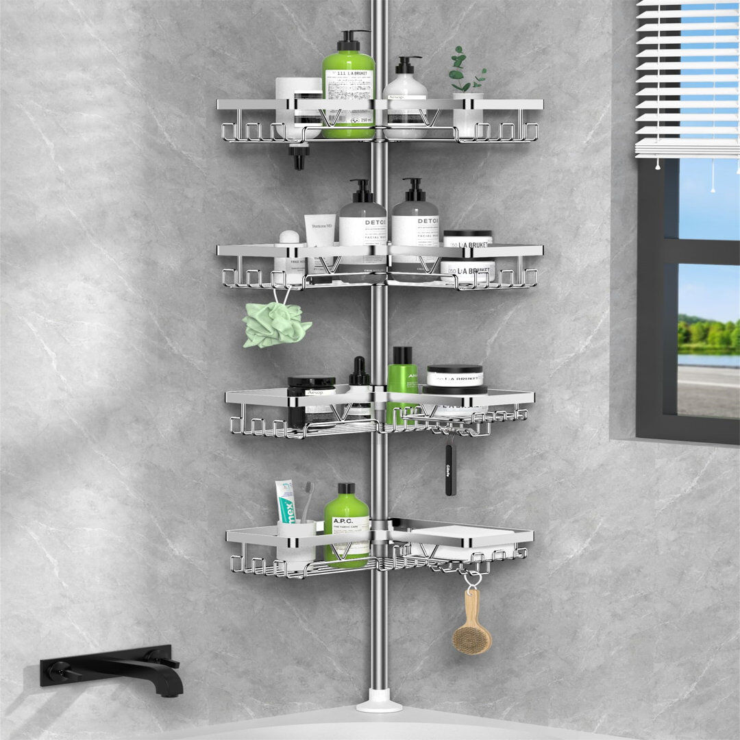 Belfry Bathroom Adhesive Stainless Steel Shower Caddy Stainless Steel
