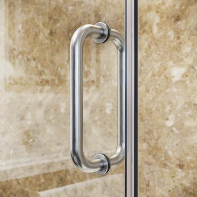 Elegant Back to Back Brushed Nickel Finish Stainless Steel Pull Handle for Shower Glass Door Pull Bar Replacement