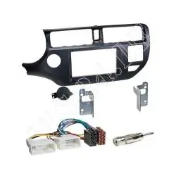 Autoradio 2-DIN Einbaurahmen Radioblende+Adapter Einbauset für KIA Rio (UB) a...