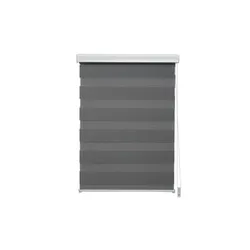 Mydeco Doppelrollo mit Blende   ¦ grau ¦ Synthetische Materialien ¦ Maße (cm): B: 140 H: 160