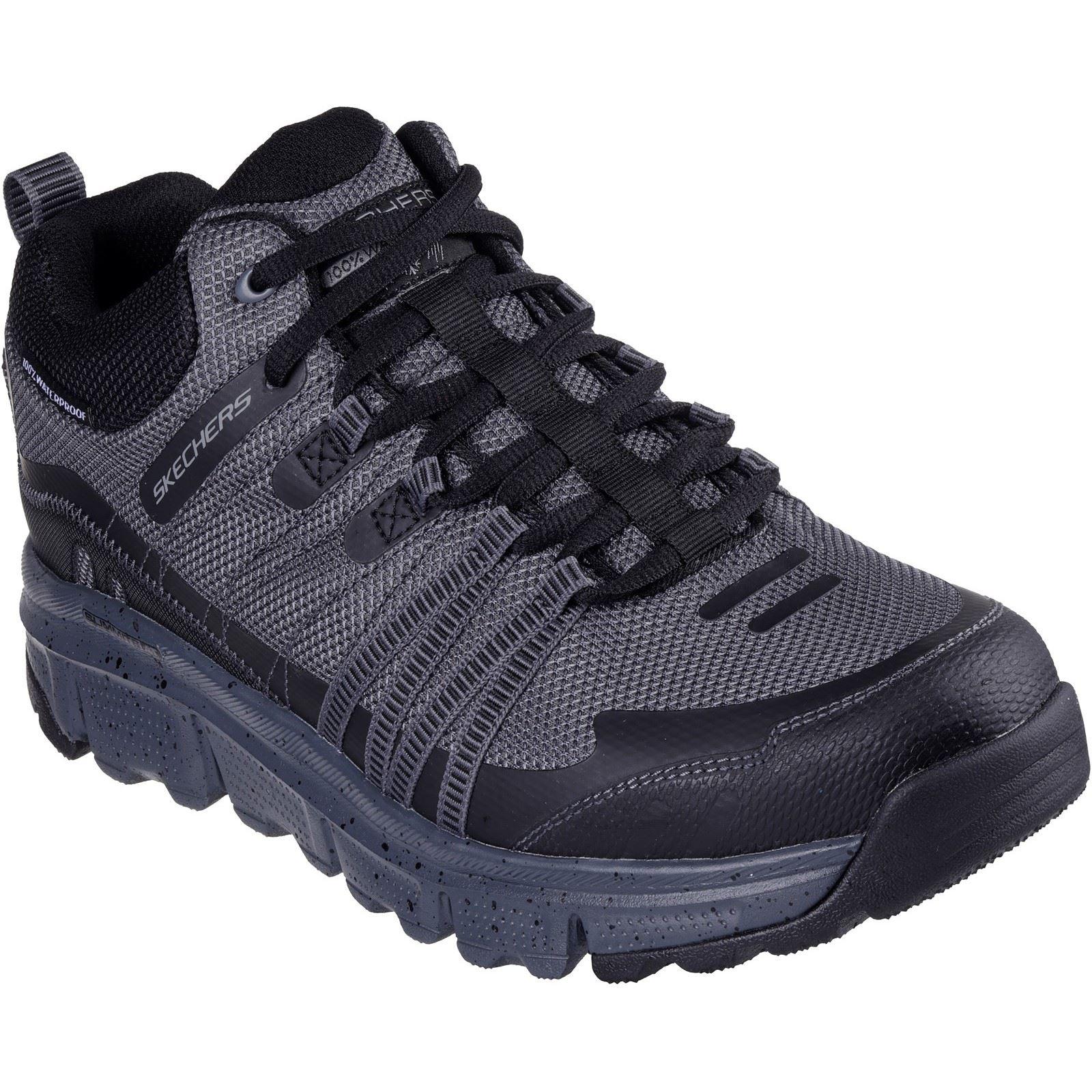 Skechers Summits AT Canobie Synthetische Herren Wanderschuhe in Anthrazit/Schwarz