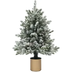 KÜNSTLICHER Weihnachtsbaum, 100 cm Christbaum mit 130 Spitzen, flammenhemmend