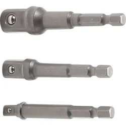 BGS 9685 Satz Adapter für Bohrmaschinen 6,3mm (1/4") 10mm (3/8") 12,5mm (1/2") 3 teilig