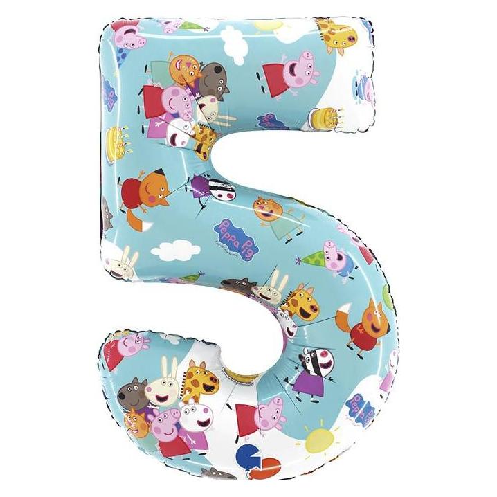 Grabo Folienballon Peppa Pig Zahl 5 (1x) (FL255-P)