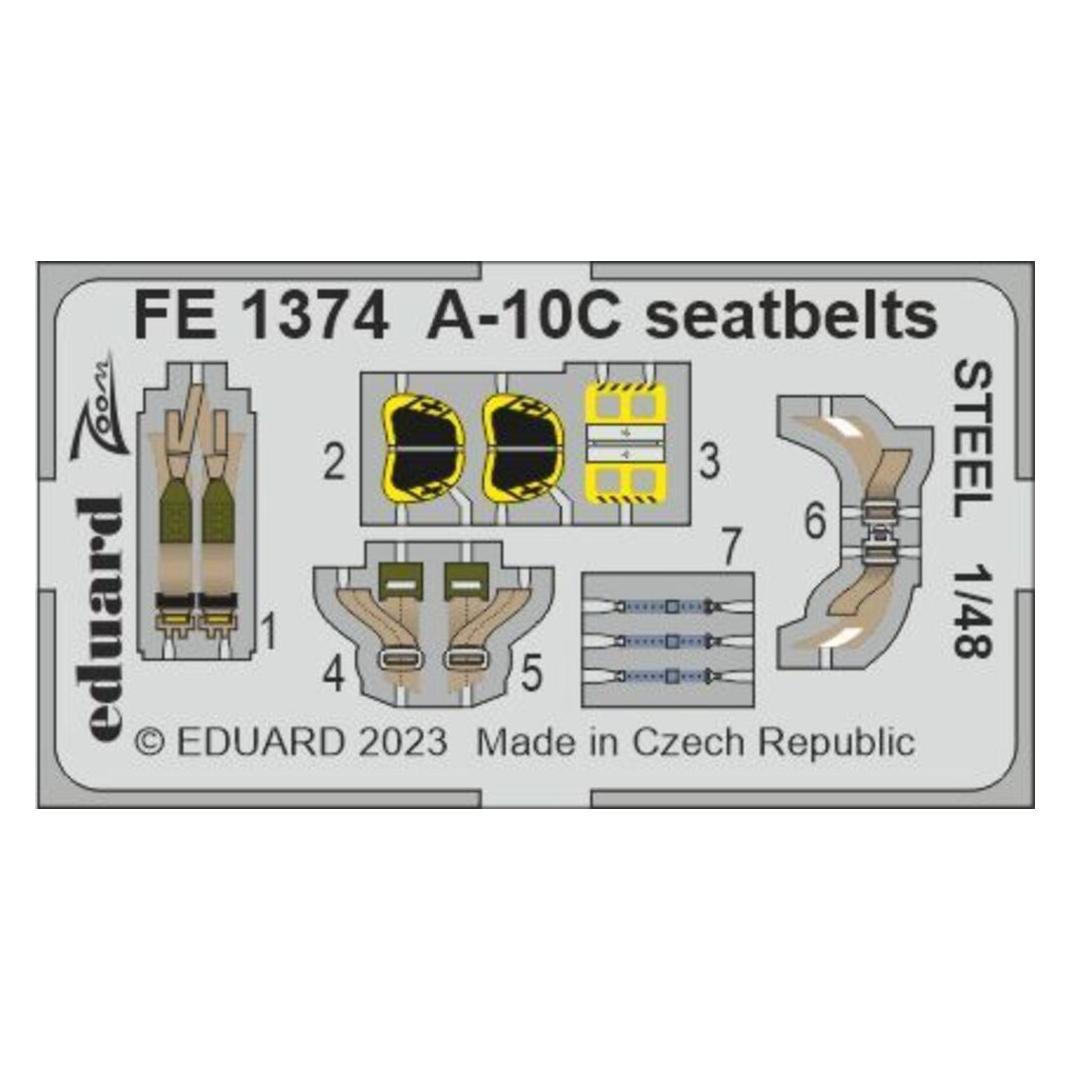 Eduard A-10C seatbelts STEEL 1/48 ACADEMY (FE1374)