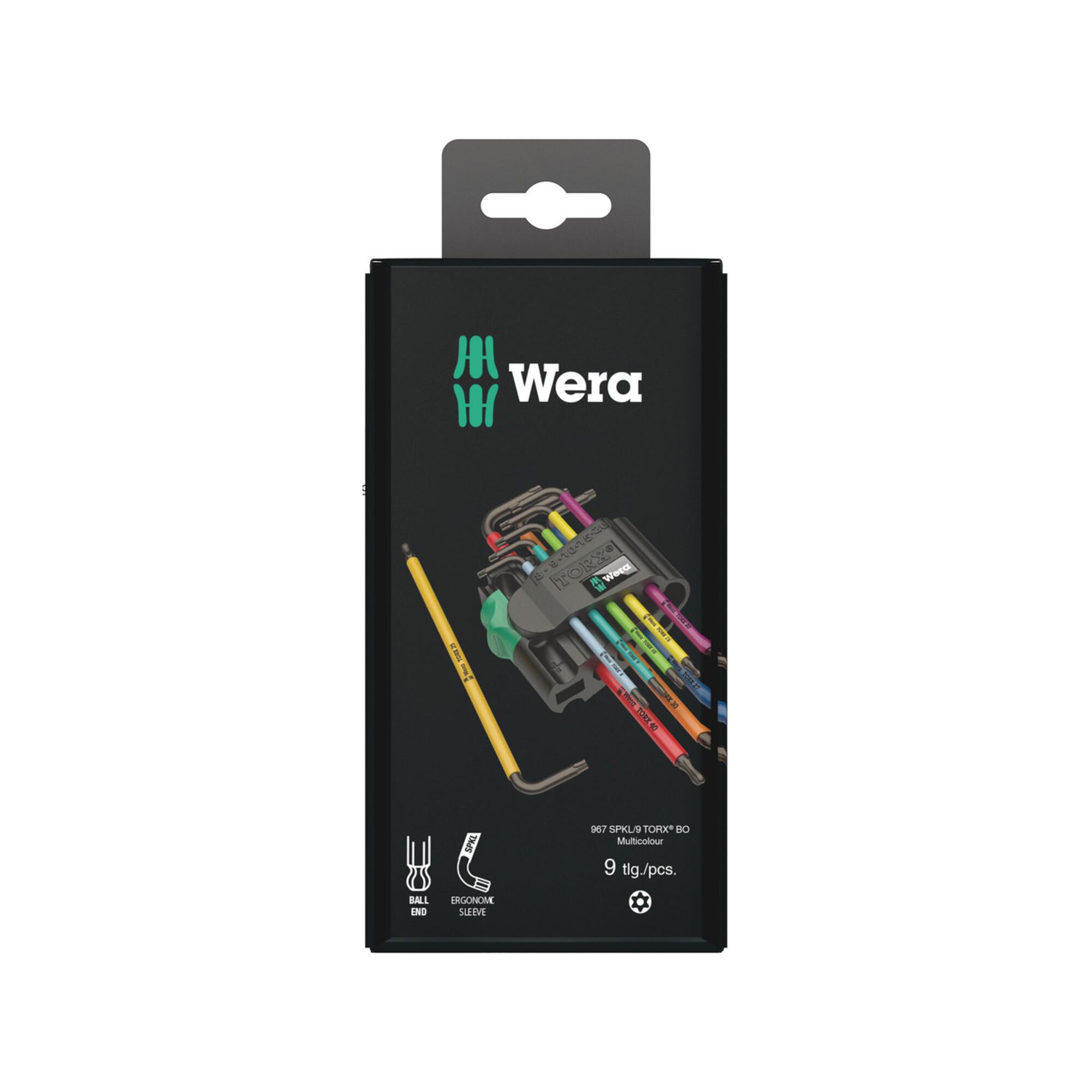 Wera 967/9 TX BO Multicolour 1 SB Winkelschlüsselsatz, BlackLaser, 9-teilig (05073599001)