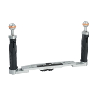 Divevolk - Unterwasser Schiene Doppelhandgriff variabel - Farbe: Titanium Grau