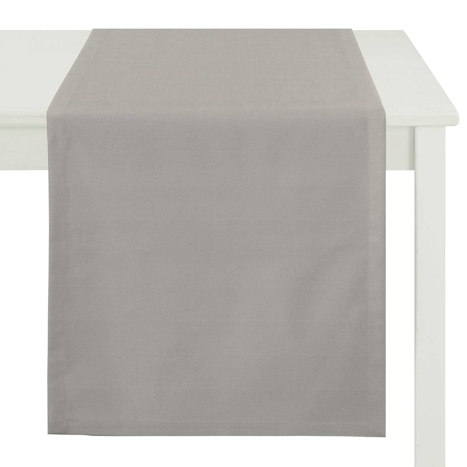 home24 Tafelloper Kyogle Grijs/Platina B: 45 cm, L: 135 cm
