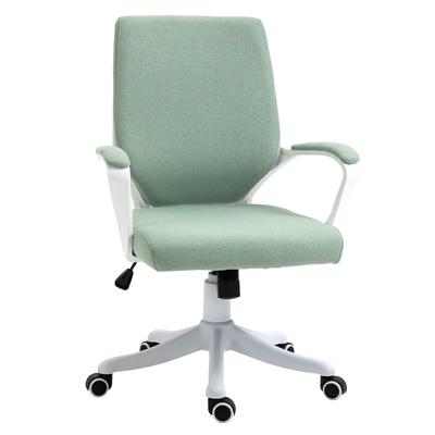 STILVORA Bürostuhl ergonomisch Grün 69x62x100 cm höhenverstellbar mit Wippfunktion 360 Grad Drehrollen Lendenstütze Webstoff Polyester