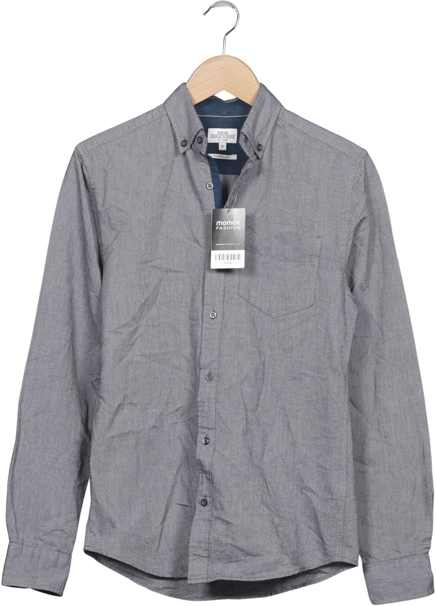 Next Herren Hemd, Grau, Gr. XS, Baumwolle - Second Hand