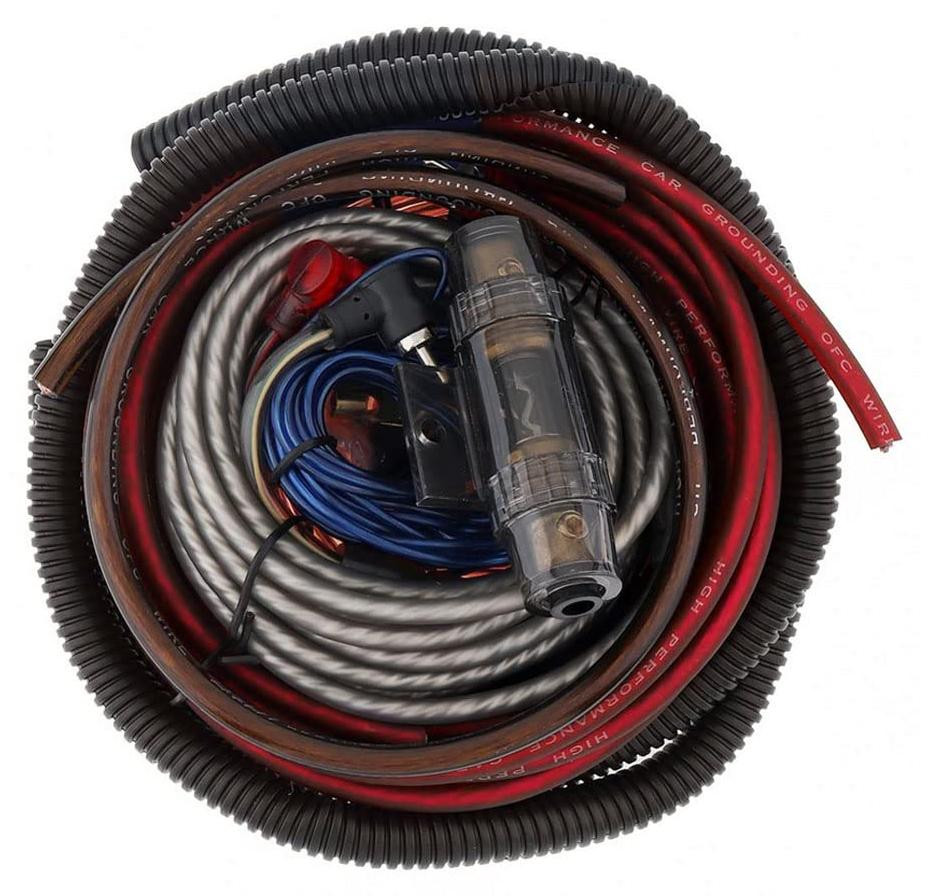 Selius Auto Versterker Installatiekit 10 Gauge - 1500W Auto Audio Draadset