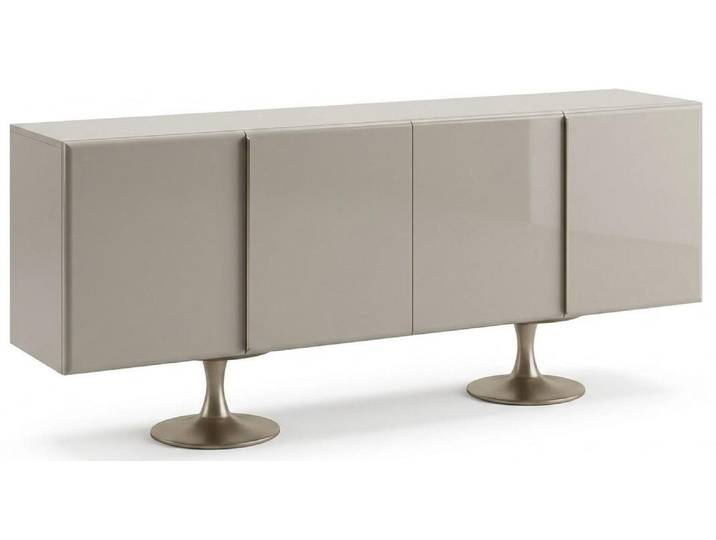 JVmoebel Sideboard Moderner Sideboard Weiß Holz Metall Großer Kommode Schrank (1-tlg)