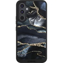Nivocase Handyhülle für Samsung Galaxy A54 5G Hülle NIVOpure Case Schwarz Glitzer Look Marmor Trends (Samsung Galaxy A54 5G), Smartphone Hülle, Schwarz