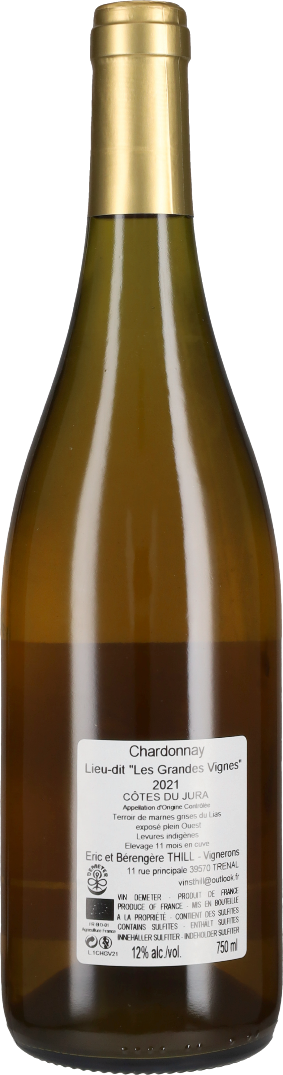 Chardonnay Cotes du Jura 'Grandes Vignes' Domaine Eric Thill 2021