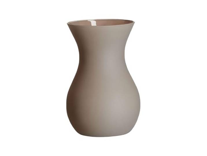 Ritzenhoff & Breker Annalena Vase, 18 cm, Moderne Tischvase mit softem Matt-Finish, Bauchige Dekovase zur Dekoration, Glas, Braun