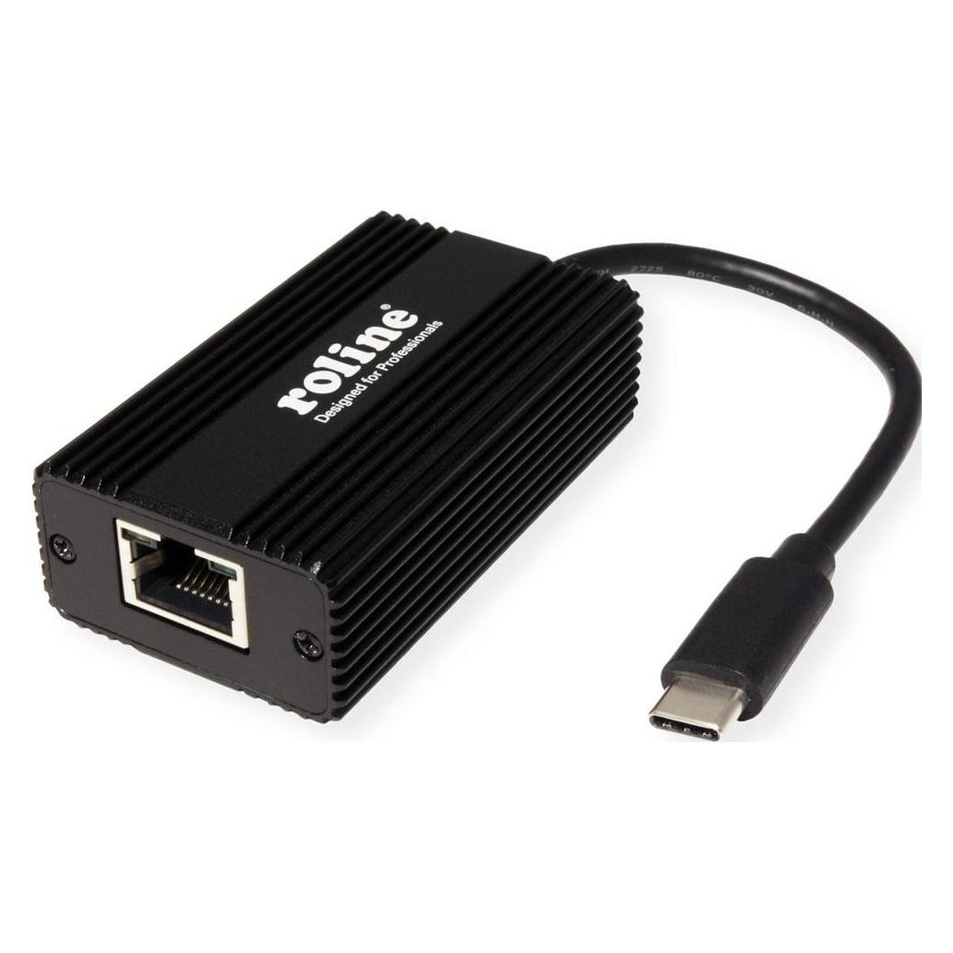 Roline USB C zu Ethernet (USB, USB 3.2 Gen 2, USB-C, RJ45 2.5 Gigabit Ethernet (1x)) (12.02.1103)