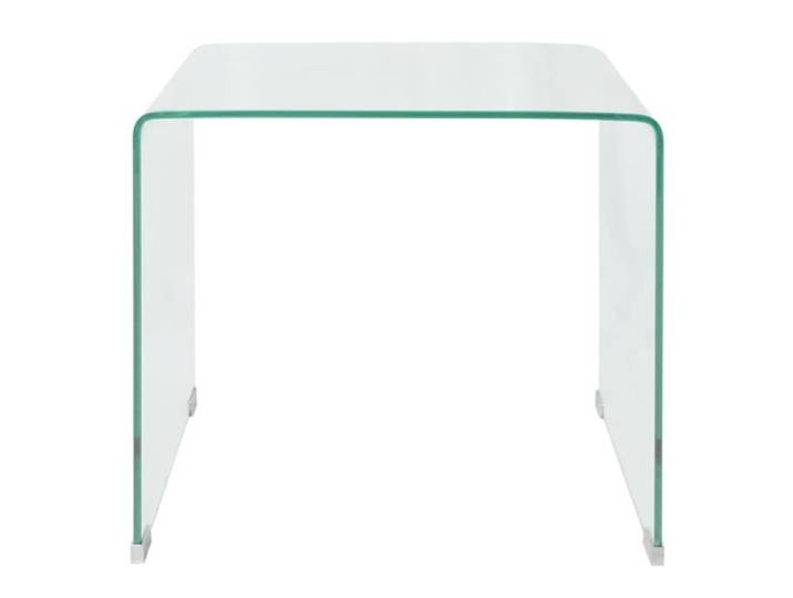 Table basse - GAROSA - BAO - Verre trempé - Transparent - 49 5 x 50 x 45 cm