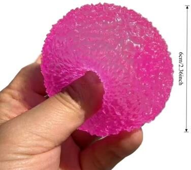 Quick Pick Pro Ice Cube Maltose Squishy Ball Slow Rebound Stress Relief Fidget Toy pink