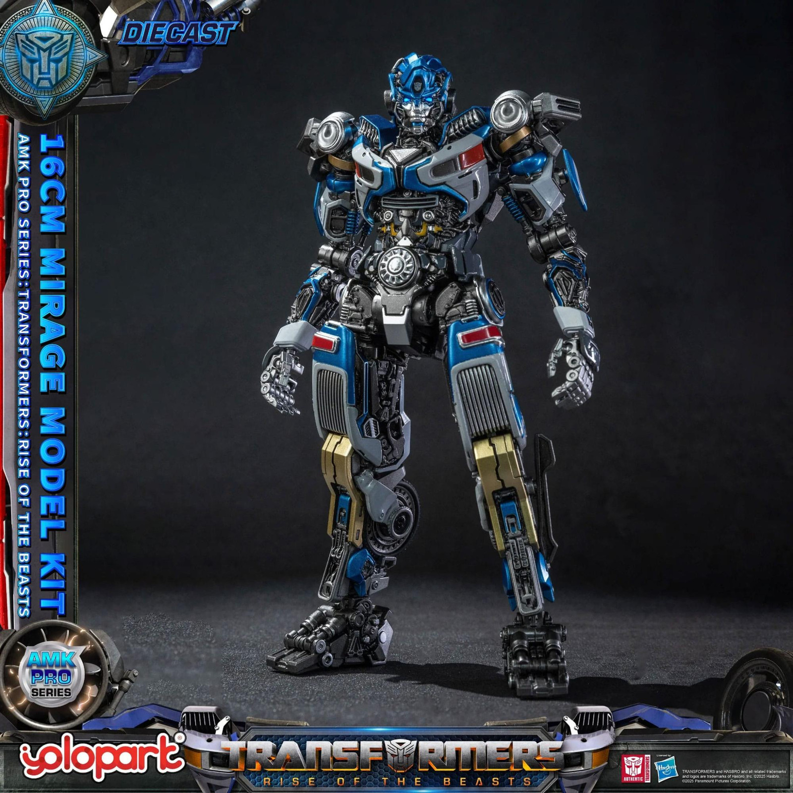 Yolopark Transformers Rise of the Beasts AMK Pro Serie Plastic Model Bouwset Mirage, 16 cm