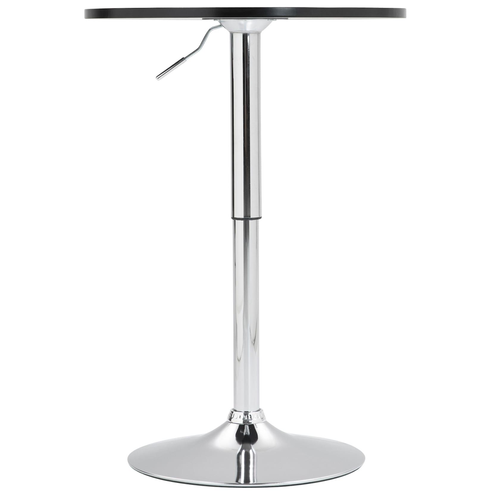 CLP Stehtisch rund 60cm Lamoni, Bartisch stufenlos höhenverstellbar, 360° drehbar, Bistrotisch mit stabilem Metallgestell und Bodenschutz