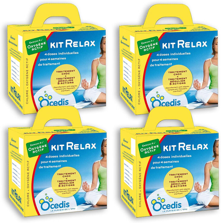 Pack 4 mois traitement oxygène actif Ocedis KIT RELAX pour piscine 30m³