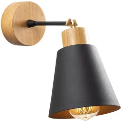 Schwarze Wandleuchte 14x14x25cm WellHome Baikal