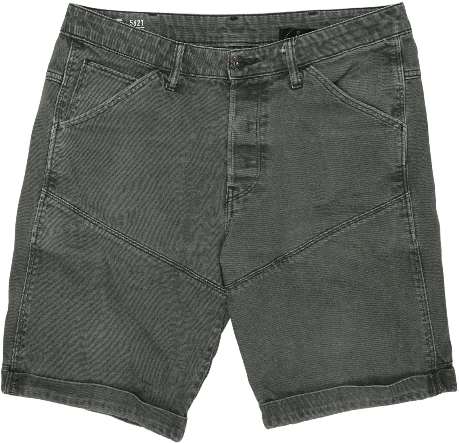 G Star RAW Herren Shorts, Grün, Gr. W32, Baumwolle - Second Hand
